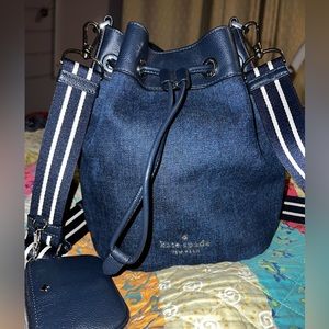 Kate Spade denim bucket bag